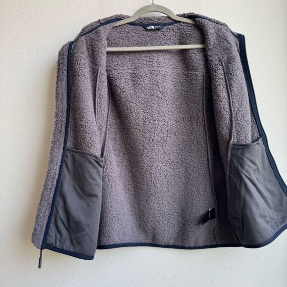 The North Face Jacket Campshire Vest Sherpa Fleece Full Zip Cozy Rabbit Grey XL - Picture 9 of 10
